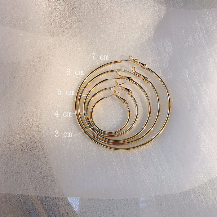 Wholesale Exaggerated large circle earrings, simple earrings, personalized, trendy and fashionable earrings