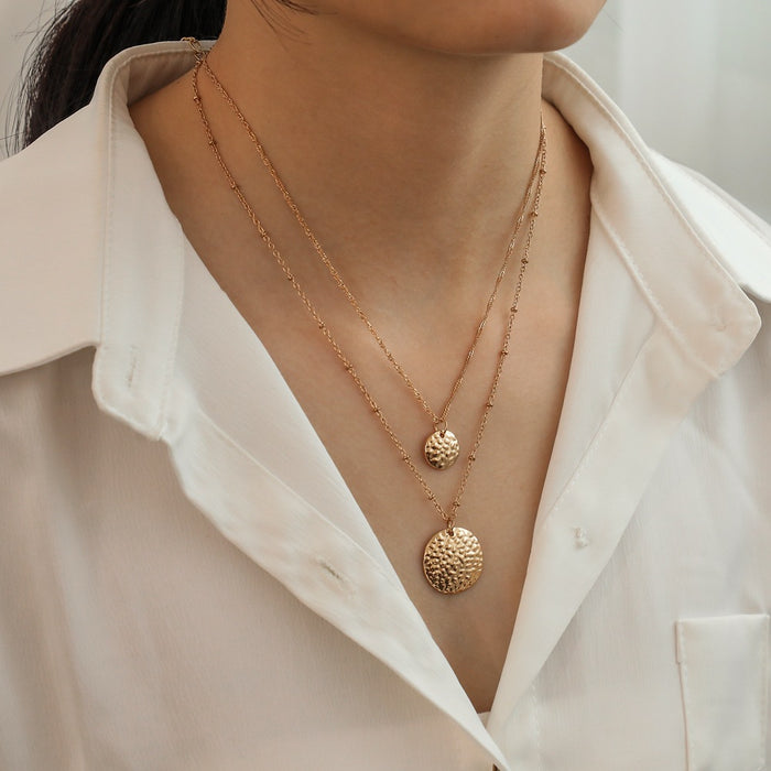 Wholesale Jewelry Fashion Pendant Simple and Versatile Creative Double layer Necklace