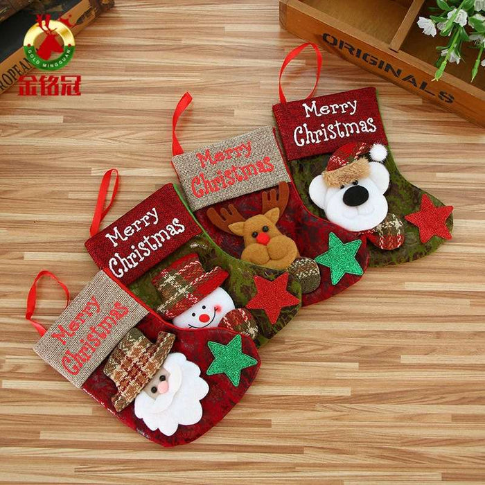 Wholesale Christmas decorations holiday children' s gifts Christmas tree decoration pendants small imitation leather