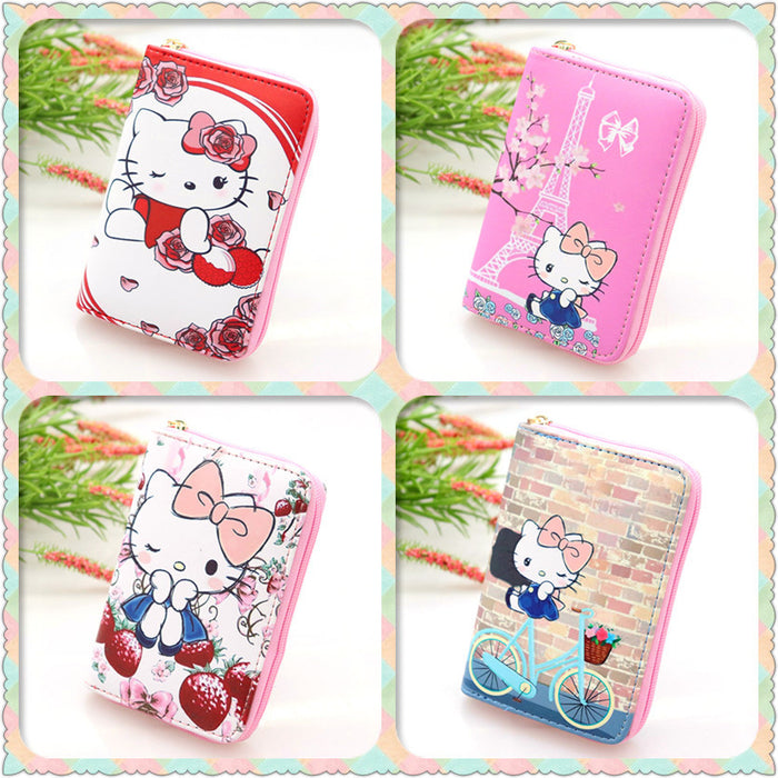 Wholesale cartoon cat PU leather boys and girls wallet