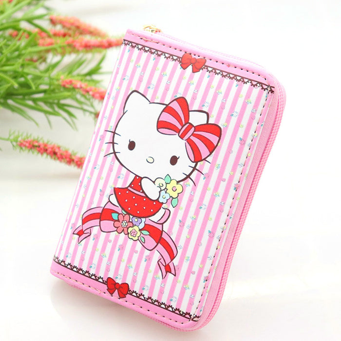 Wholesale cartoon cat PU leather boys and girls wallet