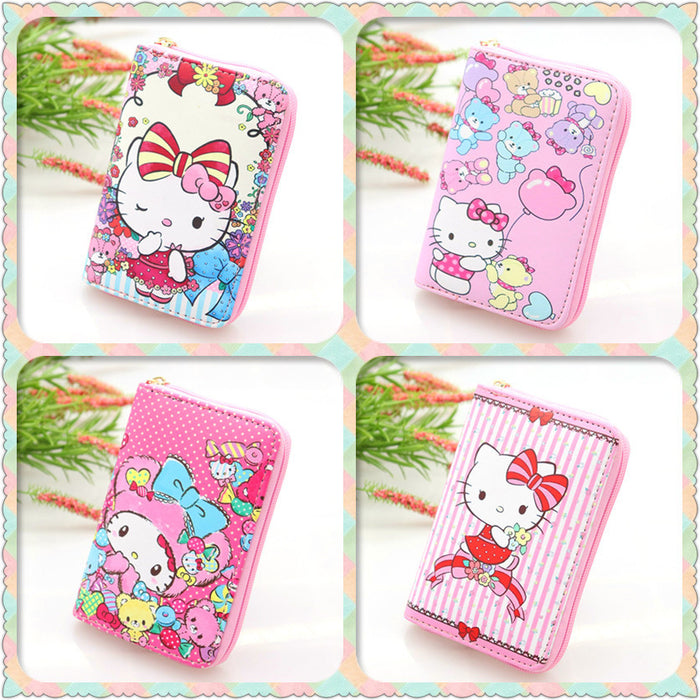 Wholesale cartoon cat PU leather boys and girls wallet