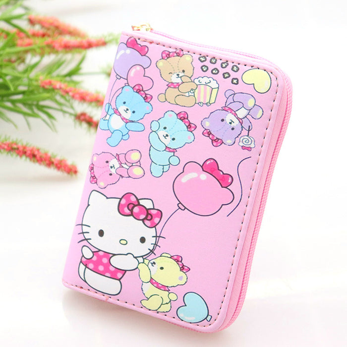 Wholesale cartoon cat PU leather boys and girls wallet