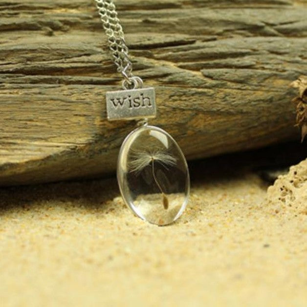 Wholesale Time Stone Necklace Heart shaped Round Elliptical Double sided Gemstone Simple Crystal Necklace