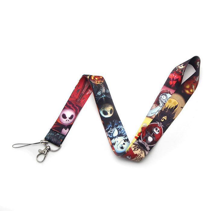Wholesale Horror and thriller themed long phone lanyard with chest strap