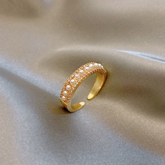 Wholesale Pearl Copper Ring JDC-RS-SengW010