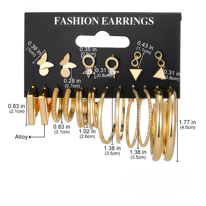 Wholesale Alloy Butterfly Set Earrings JDC-ES-HanShi001