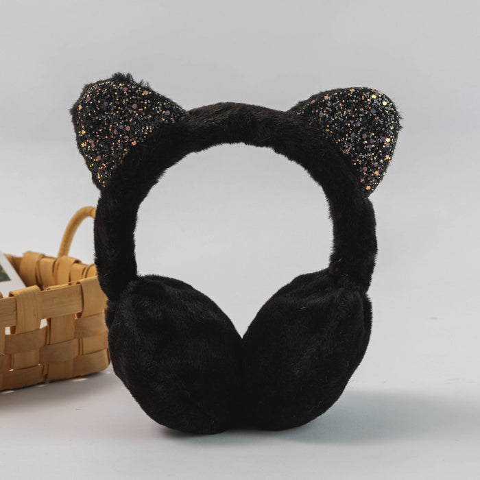 Wholesale warm winter rabbit fur children' s earmuffs