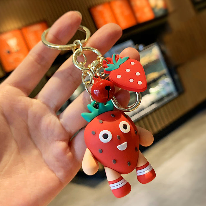 Wholesale Cartoon Doll Avocado Fruit Family Silicone Keychain JDC-KC-Benxin036