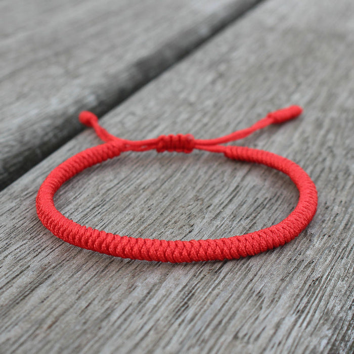 Wholesale Hand woven Ethnic Style Diamond Knot Red Rope Bracelet Hand Rope Miyuki JDC-BT-SX002