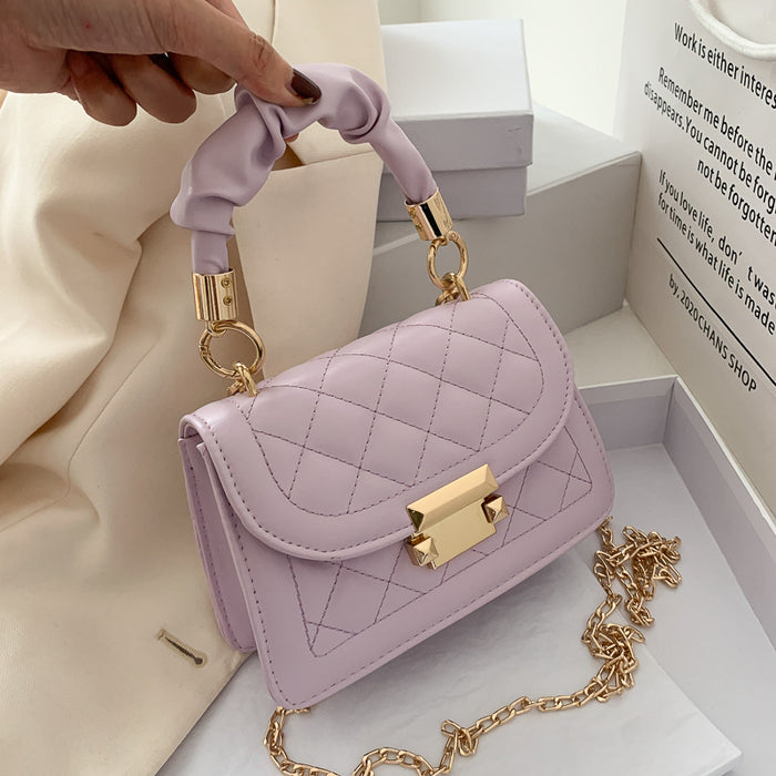 Wholesale Popular All-match ins Women' s Bag 2022 Popular Korean Fashionable Chain Crossbody Cyber Celebrity Portable Small Square Bag