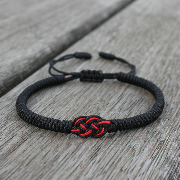 Wholesale Zodiac Year Red Rope Bracelet Hand Woven Double Coin Knot Bracelet Couple's Heart Knot Bracelet Red Hand Rope JDC-BT-SX007