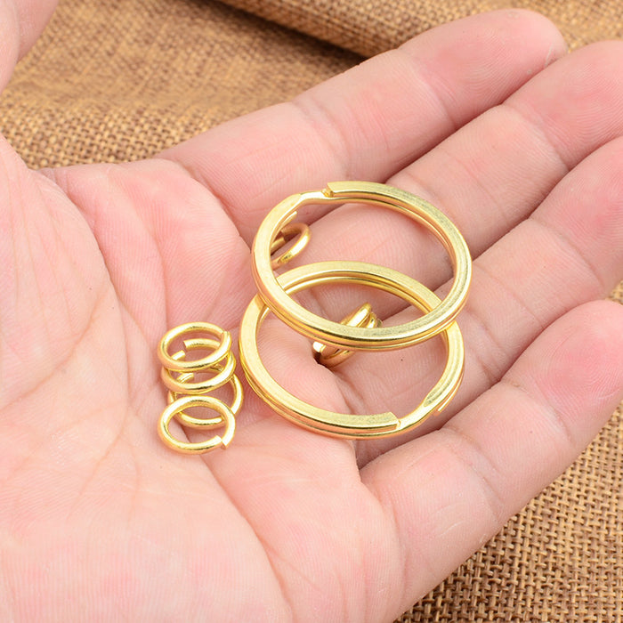 Wholesale Copper ring, keyring, keyring accessories, copper gourd accessories, iron ring, alloy ring buckle parts