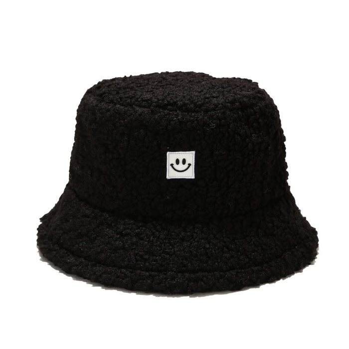 Wholesale Smiley face pattern warm winter bucket hat