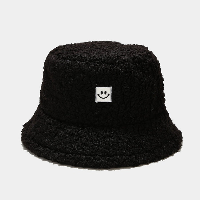 Wholesale Smiley face pattern warm winter bucket hat