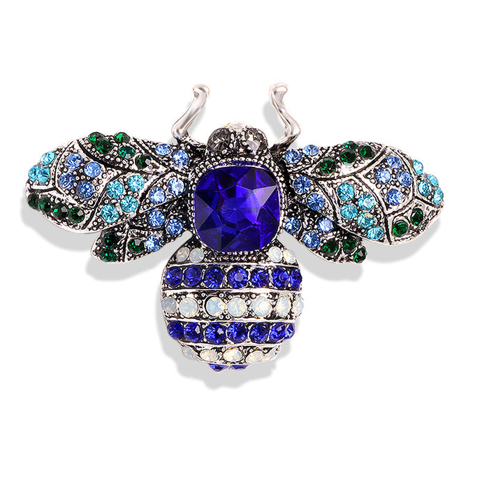 Wholesale Brooch Grass  Rhinestone Diamond Corsage Bee Crystal Pin Outwear Decoration