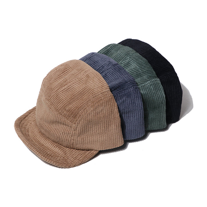 Wholesale New Short eave Street Retro Soft Top Five Leaf Hat Versatile Corduroy Hat