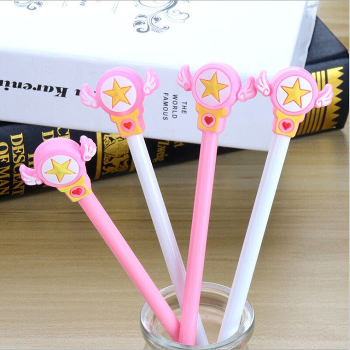 Wholesale Star Wing Magic Wand Plastic Gel Pen JDC-PN-KuBei011