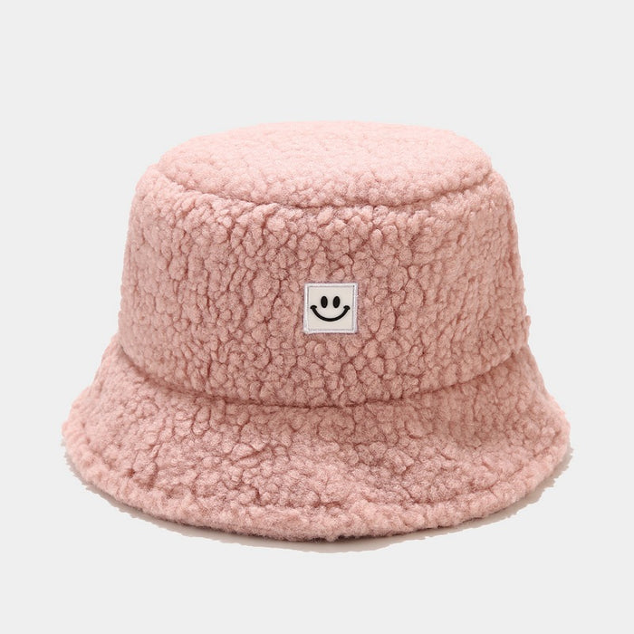 Wholesale Smiley face pattern warm winter bucket hat