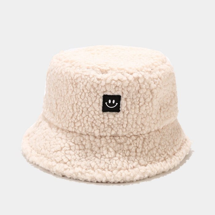Wholesale Smiley face pattern warm winter bucket hat