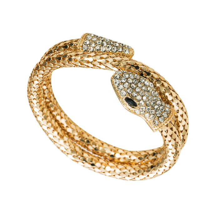 Wholesale Alloy Rhinestone Snake Wrap Bracelet JDC-BT-HM003