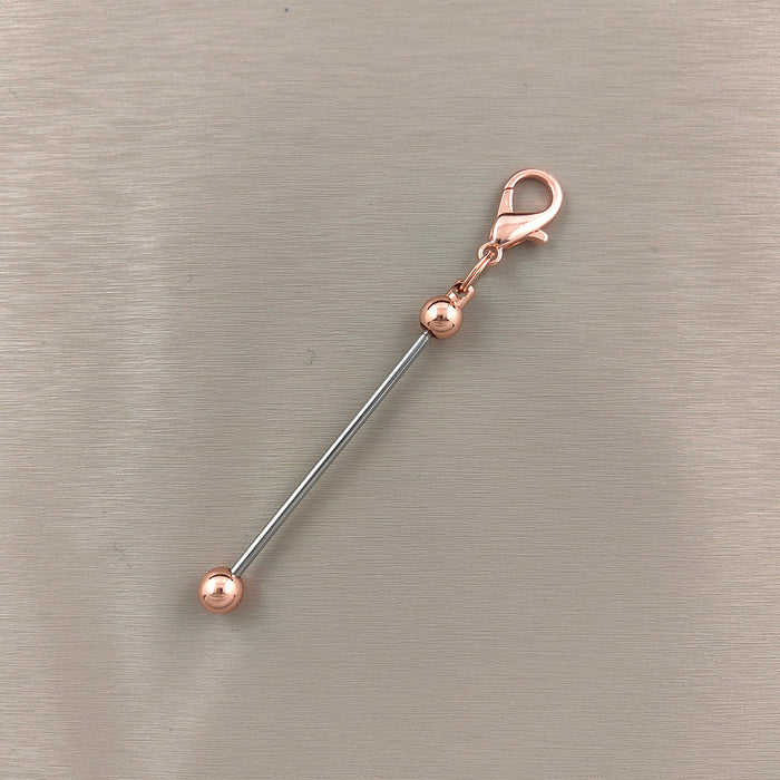 Wholesale Mini Metal DIY Beadable Keychains Beadable Bar JDC-KC-BF011