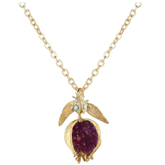 Wholesale New pomegranate gold necklace earrings