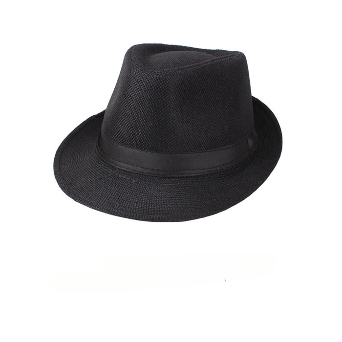 Wholesale Spring and Summer Hats Men's Solid Color Linen Hats Casual Couple Hats Sun Hats Jazz Hats Straw Hats Sunshade JDC-SH-DG002