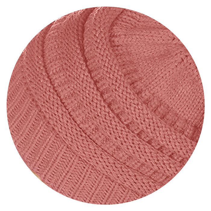 Wholesale Autumn and Winter Thick Non Velvet Knitted Hat, Wool Ball Knitted Hat JDC-FH-HengYu006