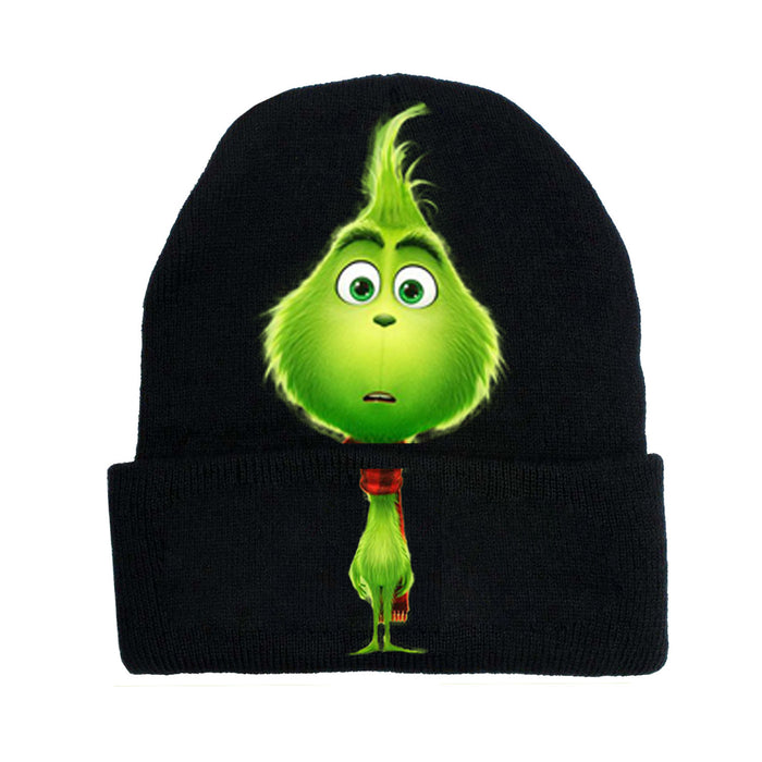Wholesale Christmas Knitted Hat Green Hair Monster Wool Hat JDC-FH-JunC005