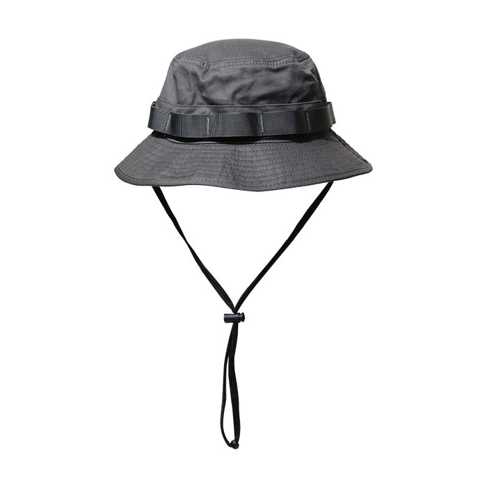 Wholesale Retro functional basin hat, big head circumference, street drawstring fisherman hat