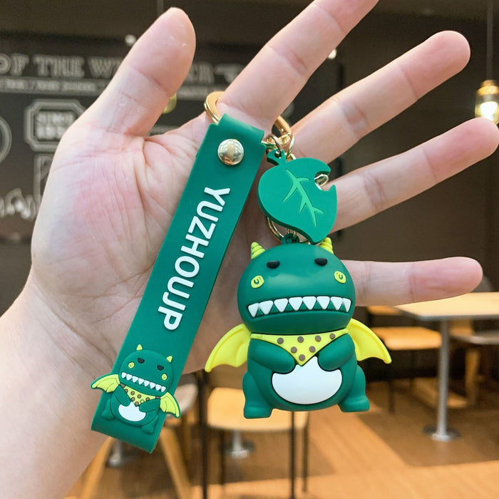 Wholesale Silicone Cartoon Dinosaur Doll Keychain JDC-KC-JuJi022