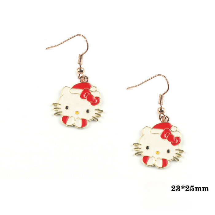 Wholesale Cartoon Alloy Pendant Earrings JDC-ES-FuYu008