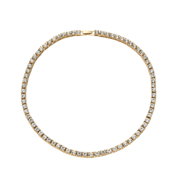 Wholesale 5MM Alloy Single Row Diamond Necklace JDC-NE-QingR006