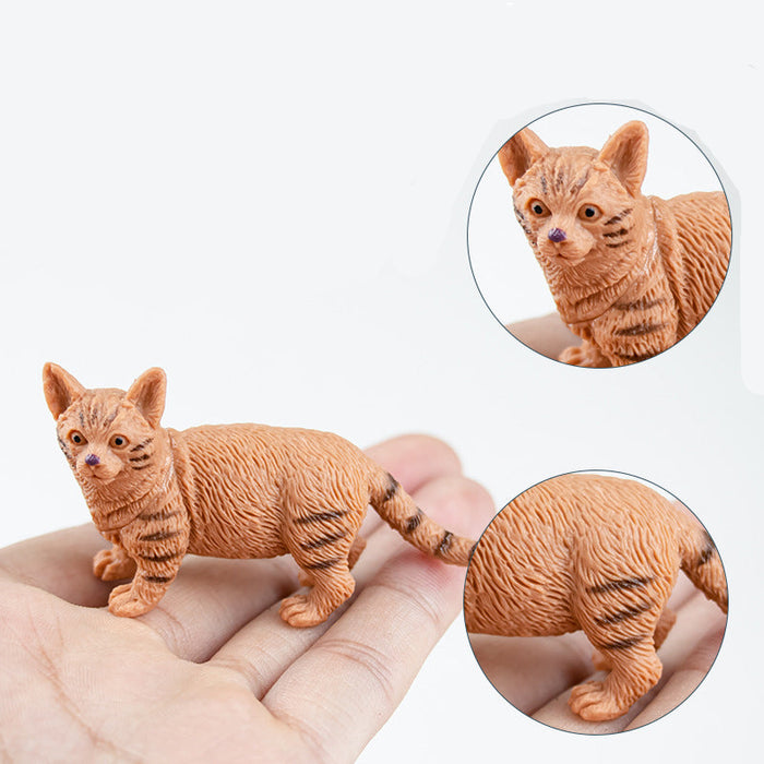 Wholesale New farm simulation animal toys, children's early education cognitive learning toys, cat bags, 12 pieces