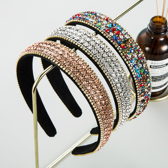 Wholesale Colorful Diamond Headband Women's Simple Pressure Hair Accessories