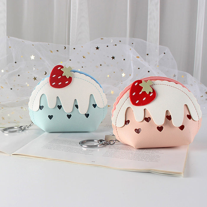 Wholesale Strawberry Ice Cream Cute Mini Coin Purse JDC-WT-YT001