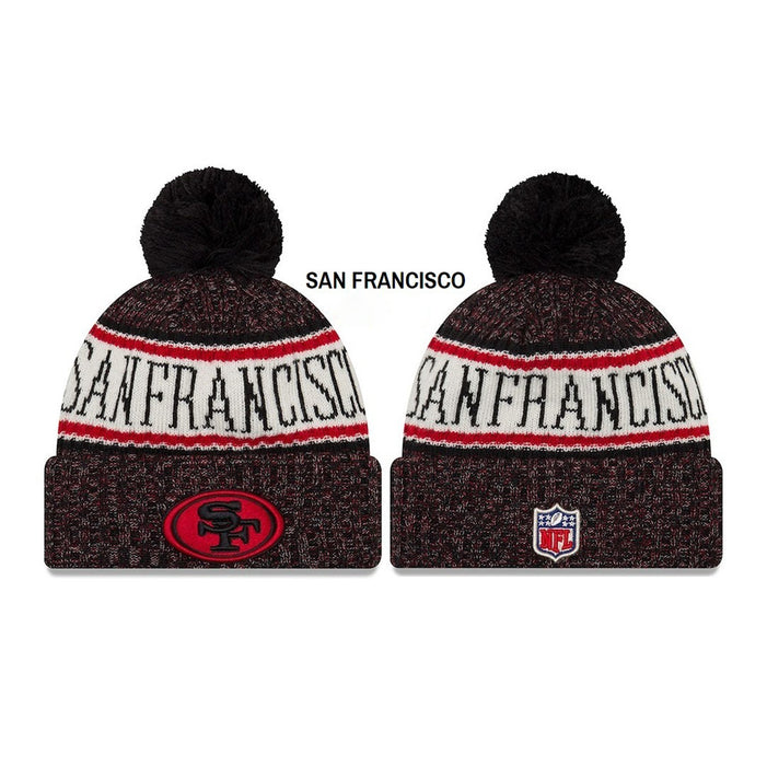 Wholesale Plush wool hat rugby team stretch knitted hat sports hat beanie