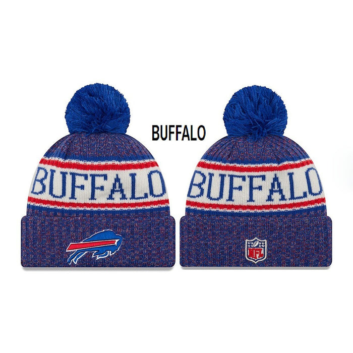 Wholesale Plush wool hat rugby team stretch knitted hat sports hat beanie