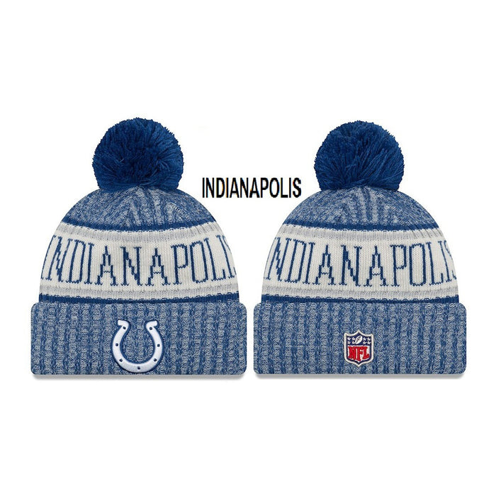 Wholesale Plush wool hat rugby team stretch knitted hat sports hat beanie