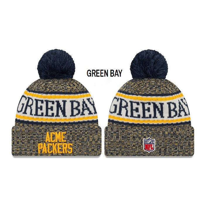 Wholesale Plush wool hat rugby team stretch knitted hat sports hat beanie