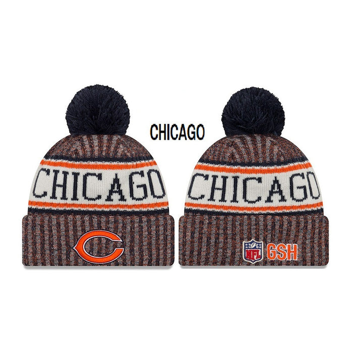 Wholesale Plush wool hat rugby team stretch knitted hat sports hat beanie