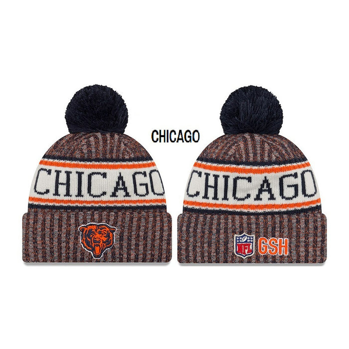 Wholesale Plush wool hat rugby team stretch knitted hat sports hat beanie