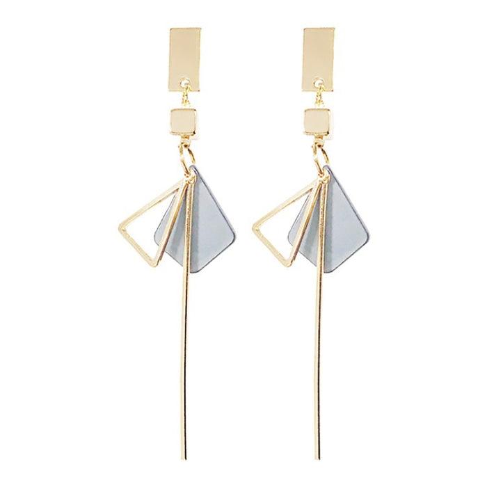 Wholesale Simple Geometric Triangle Copper Earrings JDC-ES-MiD005