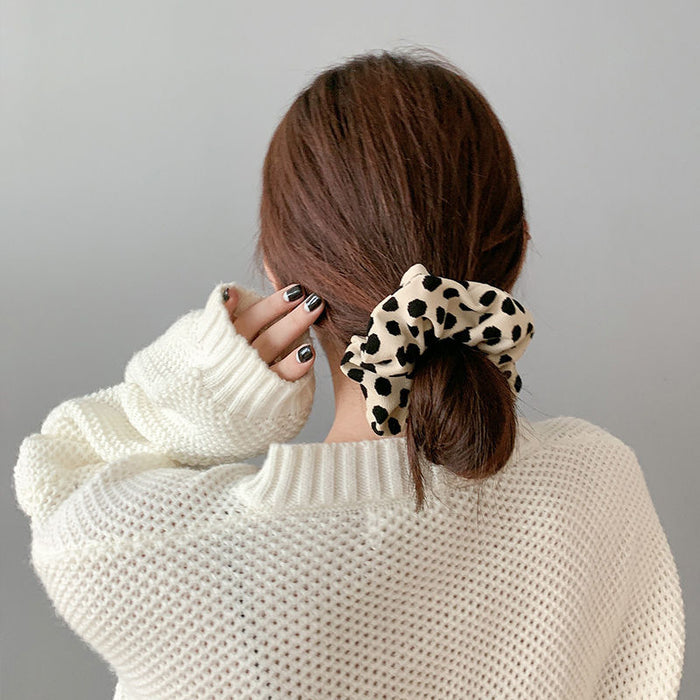 Wholesale Leopard Print Fabric Hair Ties JDC-HS-Kayi009