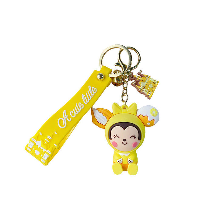 Wholesale PVC Cartoon Silicone Cute Doll Keychain JDC-KC-LeZ003