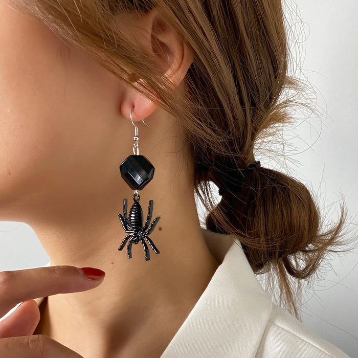 Wholesale Spider earrings dark girl Spider earrings Halloween accessories