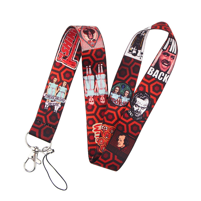 Wholesale Horror and thriller themed long phone lanyard with chest strap