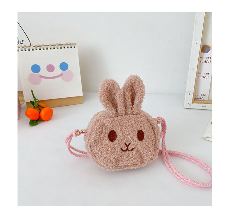 Wholesale New Plush Bunny Children's Crossbody Bag Korean Version Cute Girls' Shoulder Bag Children's Coin Purse JDC-SD-SS002