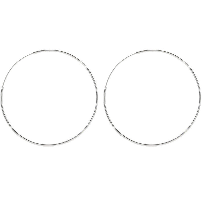 Wholesale s925 Silver Circle Big Circle Earrings Simple  All-match Trendy People